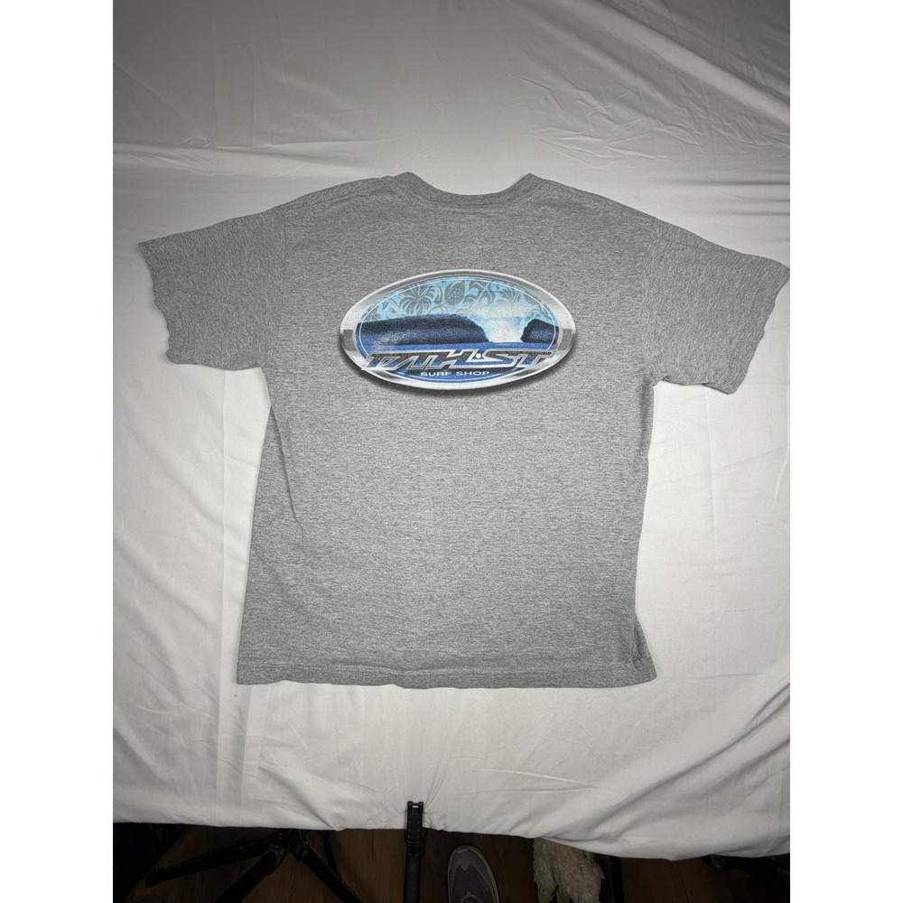 AAA 17th St Surf Shop T-Shirt Youth XL Gray Graphic Tee USA Fabric 90's